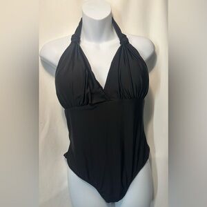 Dijon Black Halter Swimsuit #A2